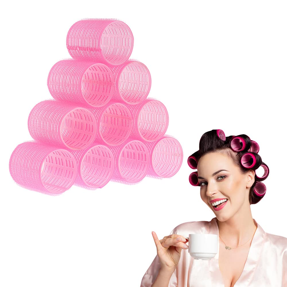 Anself Hair Rollers Self Holding Rollers Gripping Sticky Rollers Self Grip Salon Hairdressing Curlers DIY Curling Tool 10 Packs