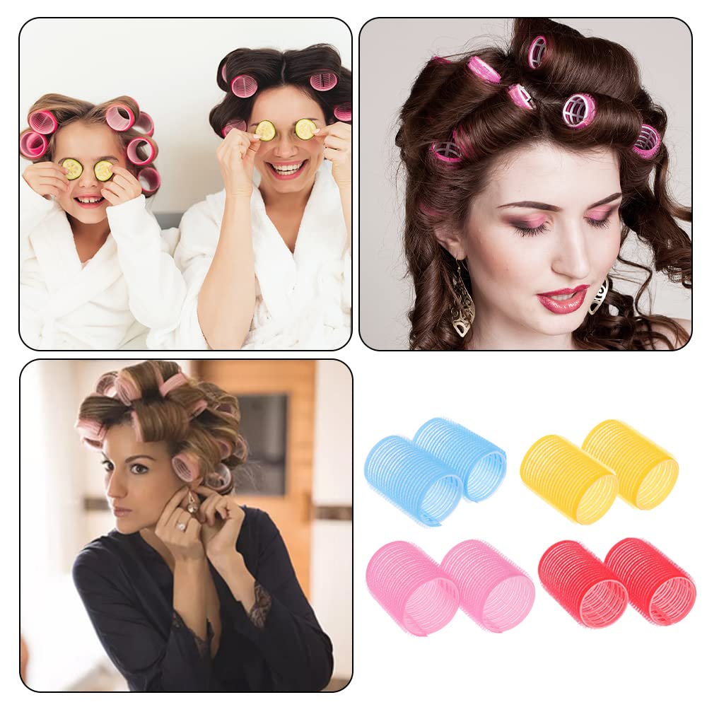 Anself Hair Rollers Self Holding Rollers Gripping Sticky Rollers Self Grip Salon Hairdressing Curlers DIY Curling Tool 10 Packs