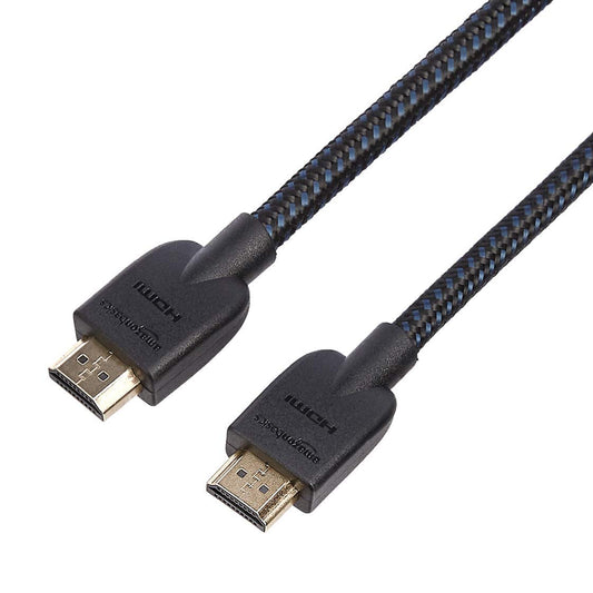 Amazon Basics 5-Pack HDMI Cable, 18Gbps High-Speed, 4K@60Hz, 2160p, Nylon-Braided Cord, Ethernet Ready, 1.8 m, Nylon