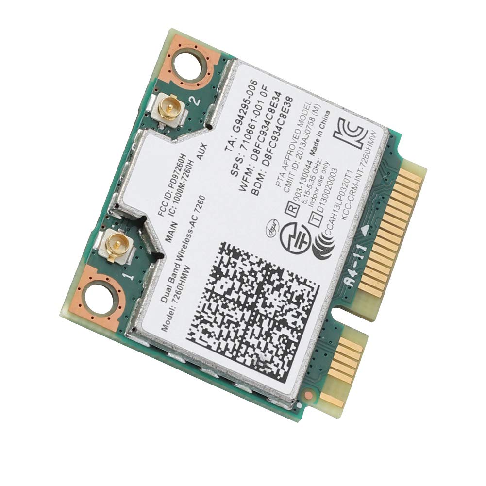 Universal 2.4G+5G Dual Band Wireless Card for Intel 7260AC 867Mbps Bluetooth 4.0 Network Card WIFI Card Support 802.11ac/a/b/g/n Support for MSI 16F4 16GC 1763