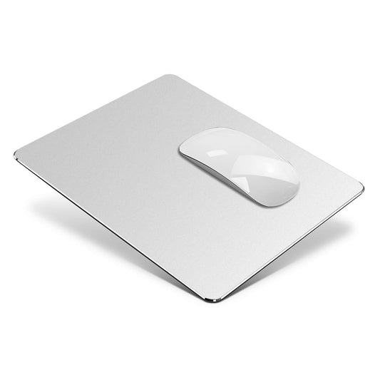 VAYDEER Mouse Pad, Metal Mouse Mat,Hard,Smooth,Ultra Thin,Double Side,Waterproof,Fast and Accurate Control for Gaming and Office(Small,Silver,Aluminium,23 * 18 cm) Silver S