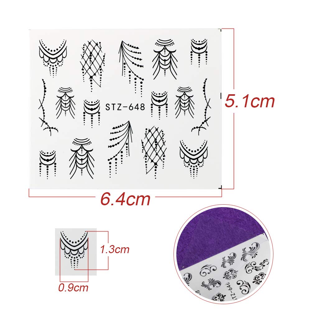 VINFUTUR 1000Pcs+ Water Transfer Nail Art Stickers DIY Nail Art Decals Stickers for Women Girls Gel Nails Art Design Flowers Butterflies Mixed Patterns Nail Decorations