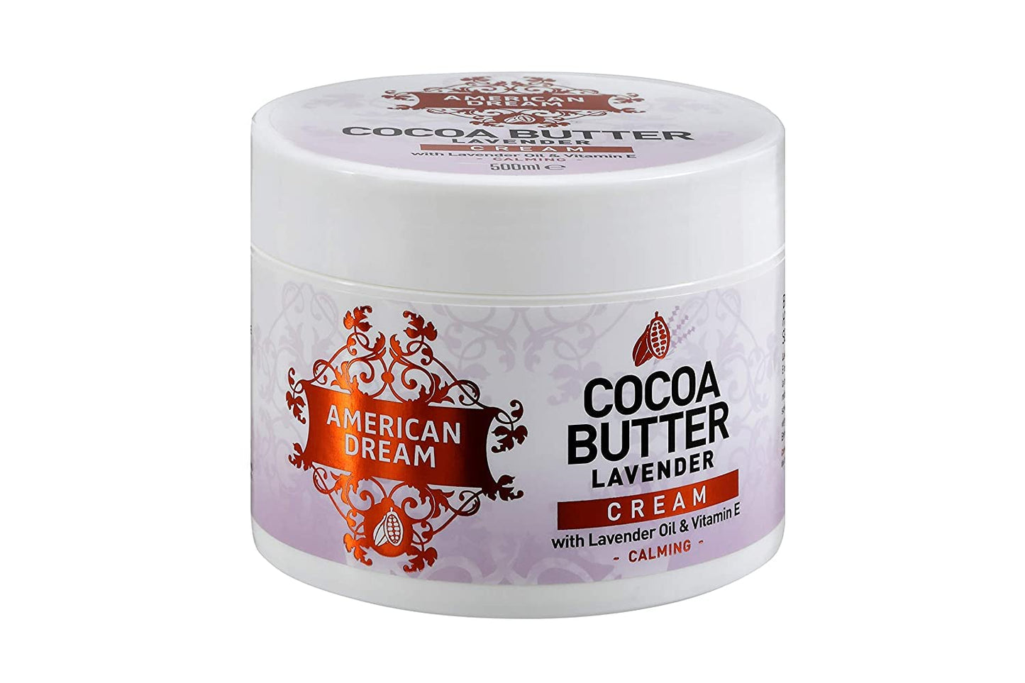 American Dream Cocoa Butter Lavender Cream infused with Lavender Oil & Vitamin E 500ml 500 ml (Pack of 1)