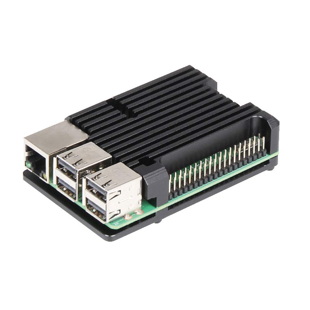 ZkeeShop Aluminum Case Alloy Armor with Cooling Heatsink Compatible for Raspberry Pi 3 Model B，Pi 3 B+，Pi 2 Model B(Not include Raspberry Pi Board) (Without fan) Without fan