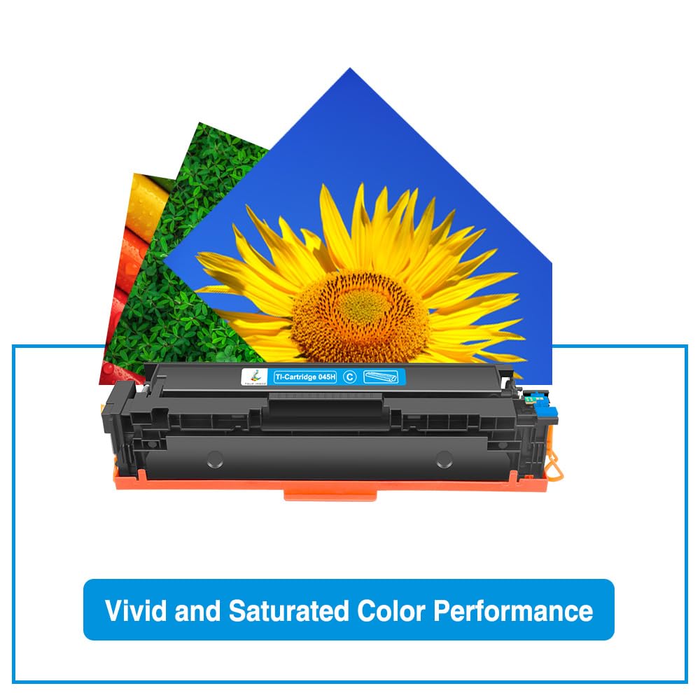 TRUE IMAGE Komp Toner Cartridge Compatible with Canon 045H 045 MF633cdw MF635cx MF634cdw LBP612cdw LBP613cdw MF631cn MF632cdw MF636cdwt Multicolored