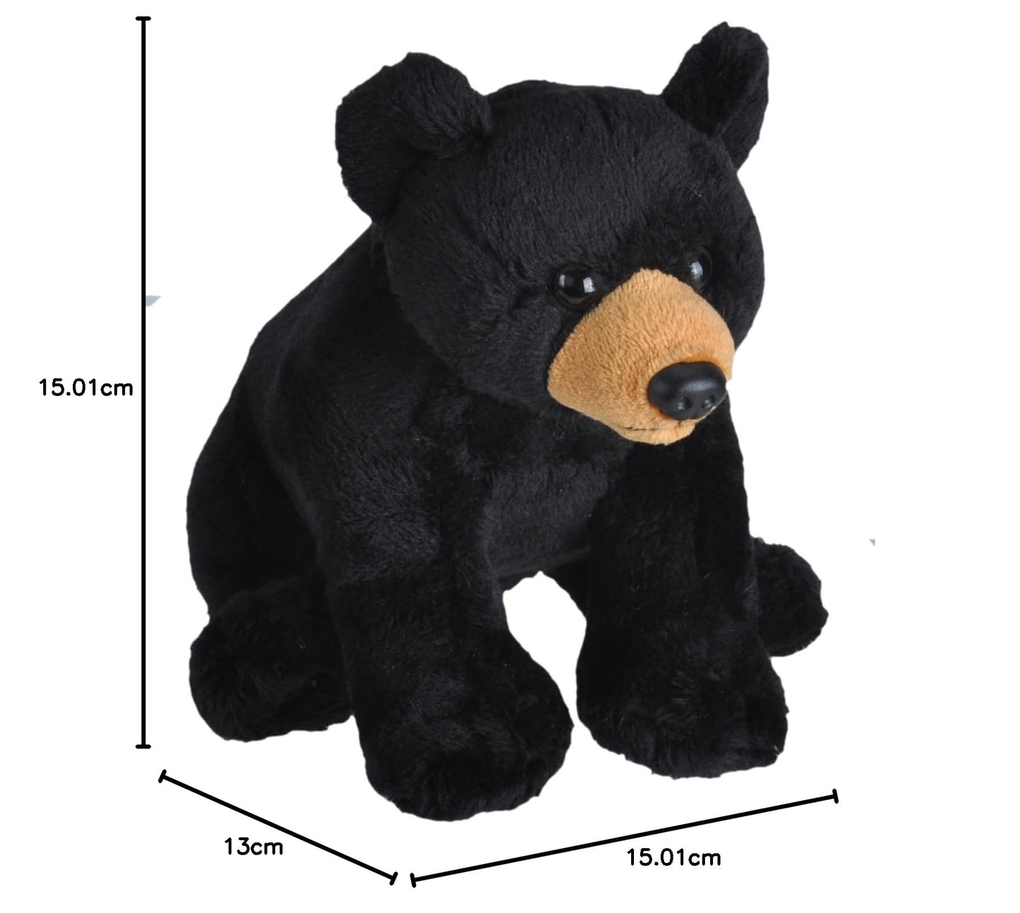 Wild Republic 23312 Black Bear Plush, Wild Calls Soft Toys with Original Sound, Kids Gifts, 20 cm, Multi