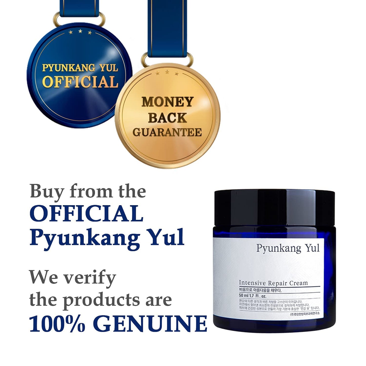 [PKY] Pyunkang Yul Intensive Repair Cream for Dry & Tight Skin with Deep Hydration, Ceramides for Strengthening Moisture Barrier, Zero-Irritation, Korean Skincare (1.7 Fl.Oz, 50ml) Intensive Repair Cream 50ml