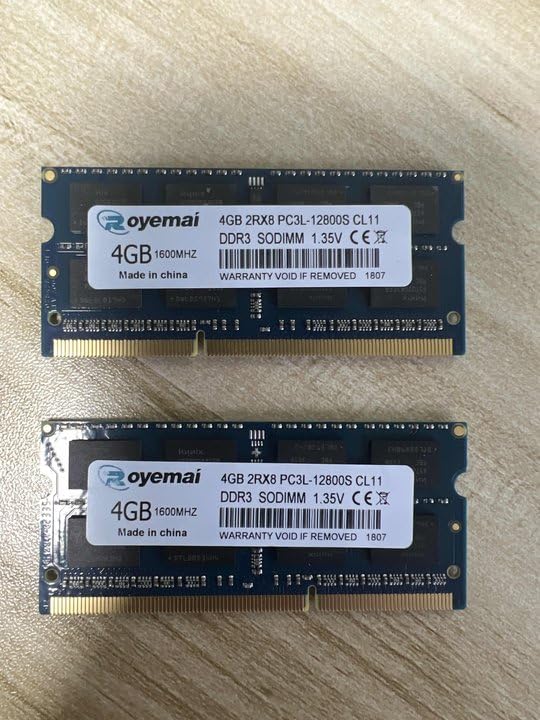 8GB DDR3 Kit (2X4GB), DDR3 1600, PC3-12800, ROYEMAI 2RX8 PC3 12800S 1.35V CL11 204-pin PC3/PC3L DDR3L/ DDR3 SO-DIMM RAM DDR3 for Laptop DDR3 12800SL-2X4G PC3 12800SL-Blue