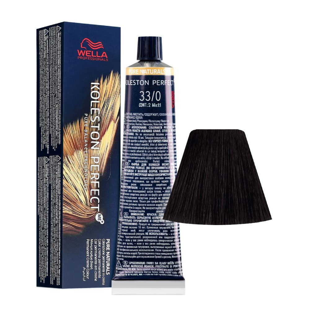 33/0 Dark Brown Intensive Wella Koleston Perfect Me+ Pure Naturals 60ml 60 ml (Pack of 1)