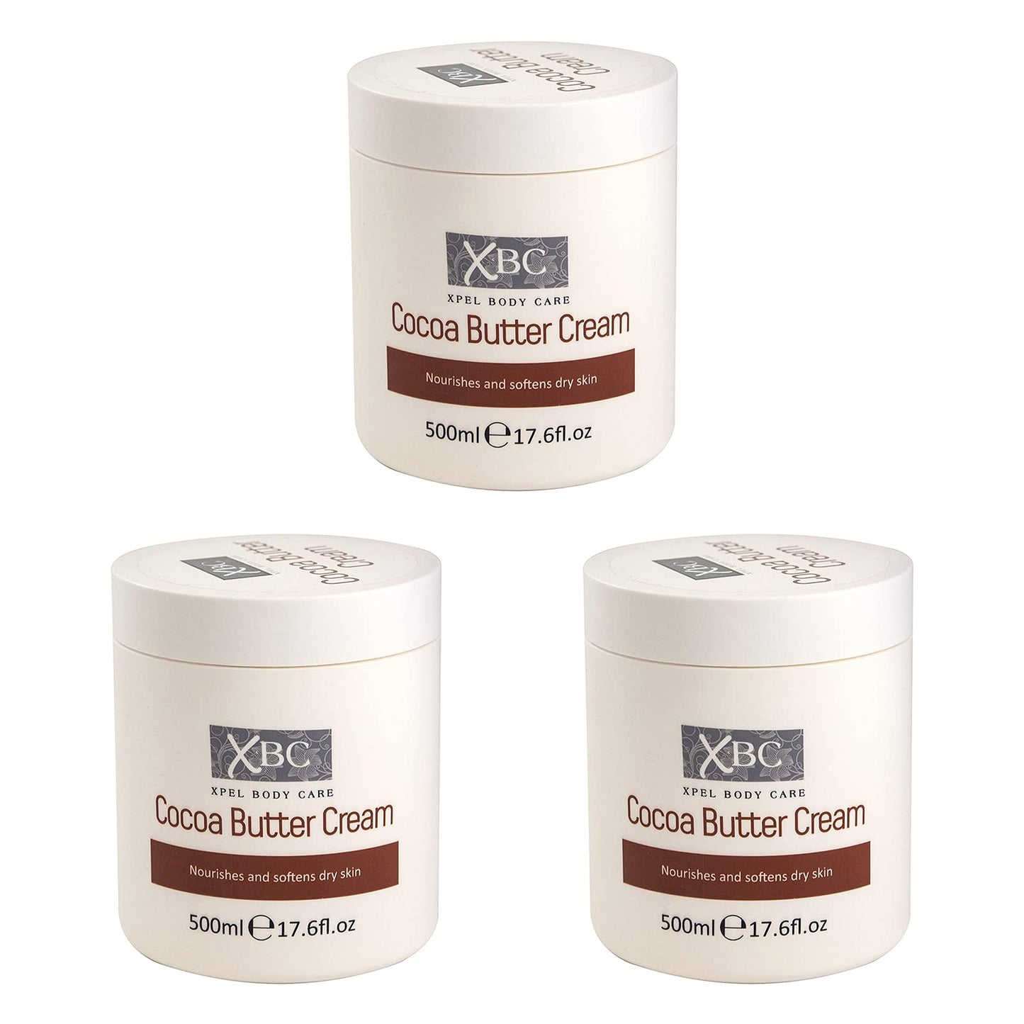 XBC Moisturizing Cream Cocoa Butter 500ml - Pack of 3