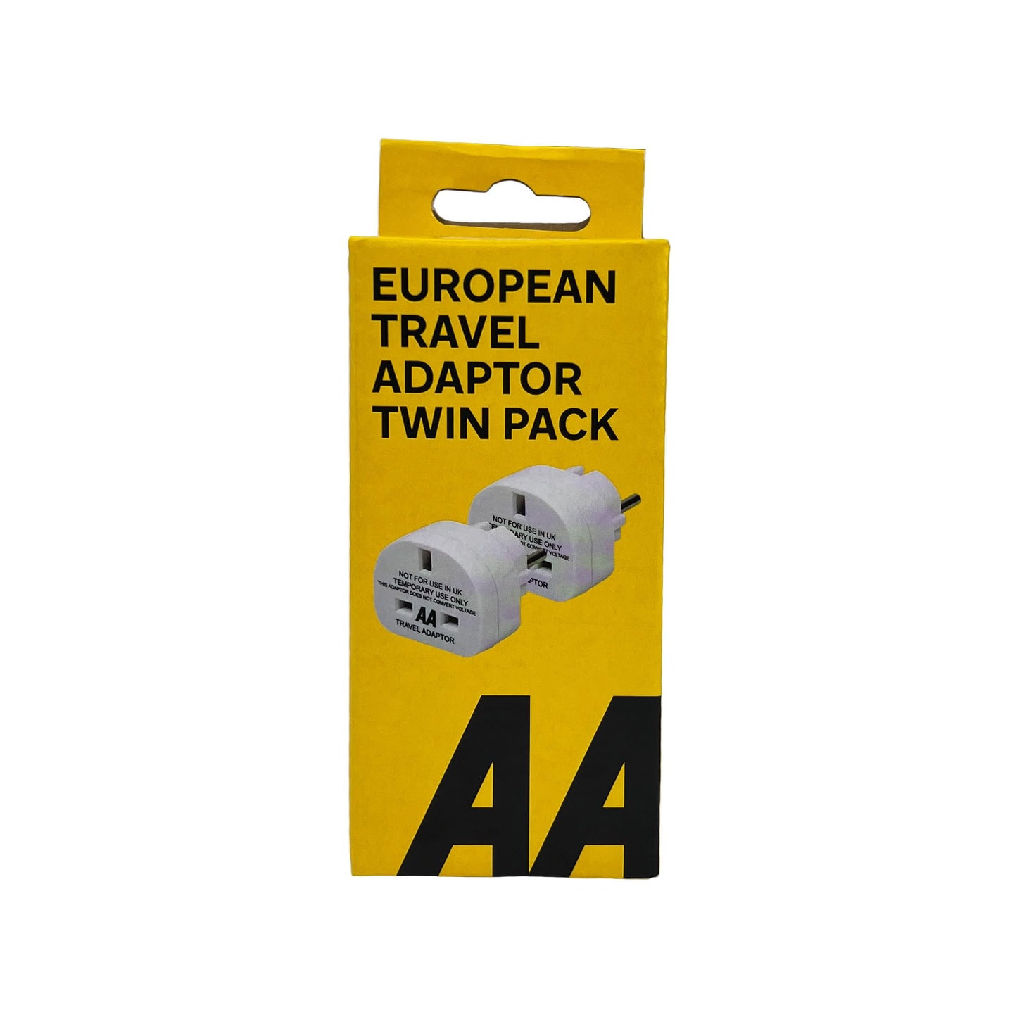 AA AA6585 Pair of UK-EU 13 Amp Plug Adaptors - Essential Travel Accessory for Europe