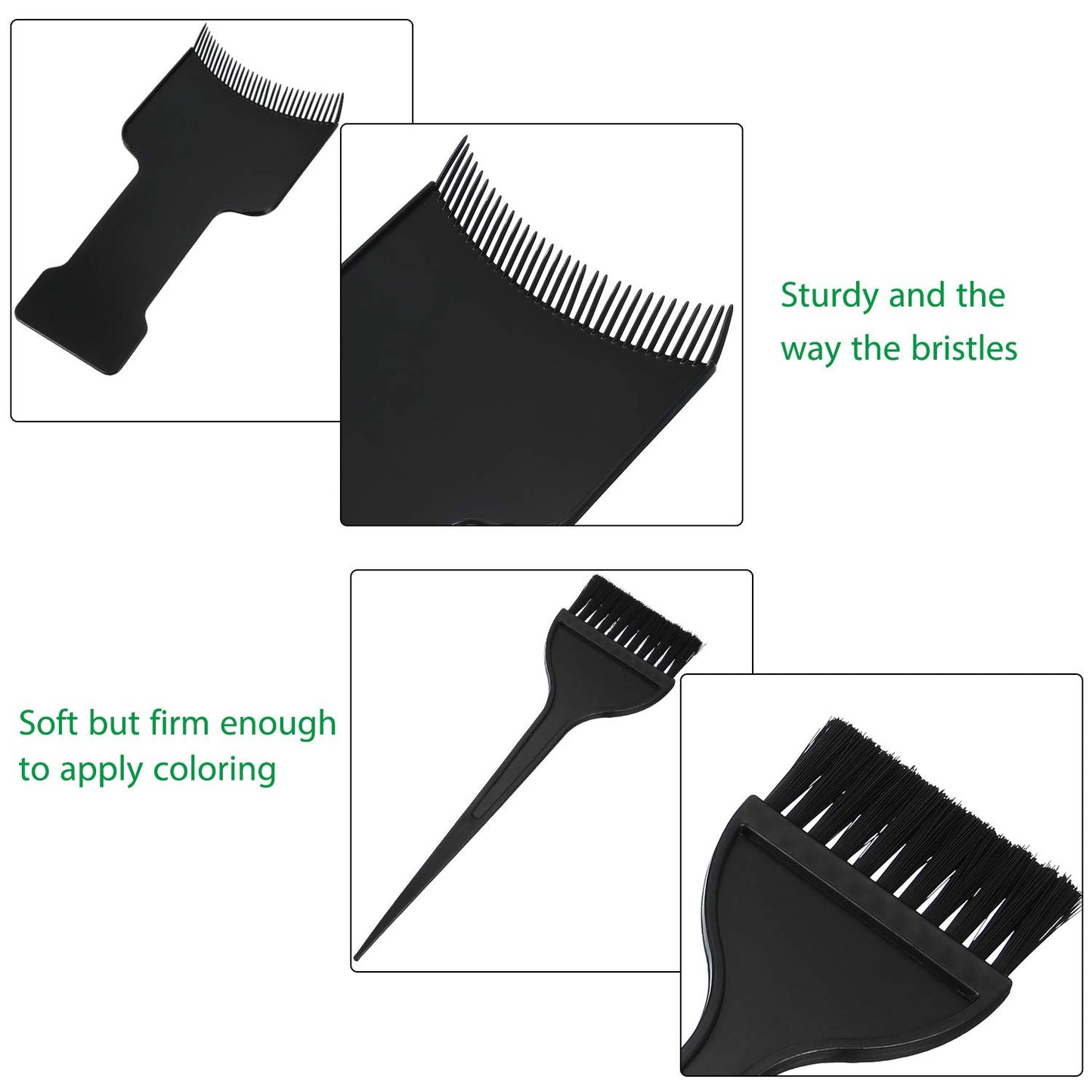 4 Pieces Balayage Highlighting Board with Teeth Hair Dye Paddle Highlighting Brush for Balayage Board Comb for Hair Dye