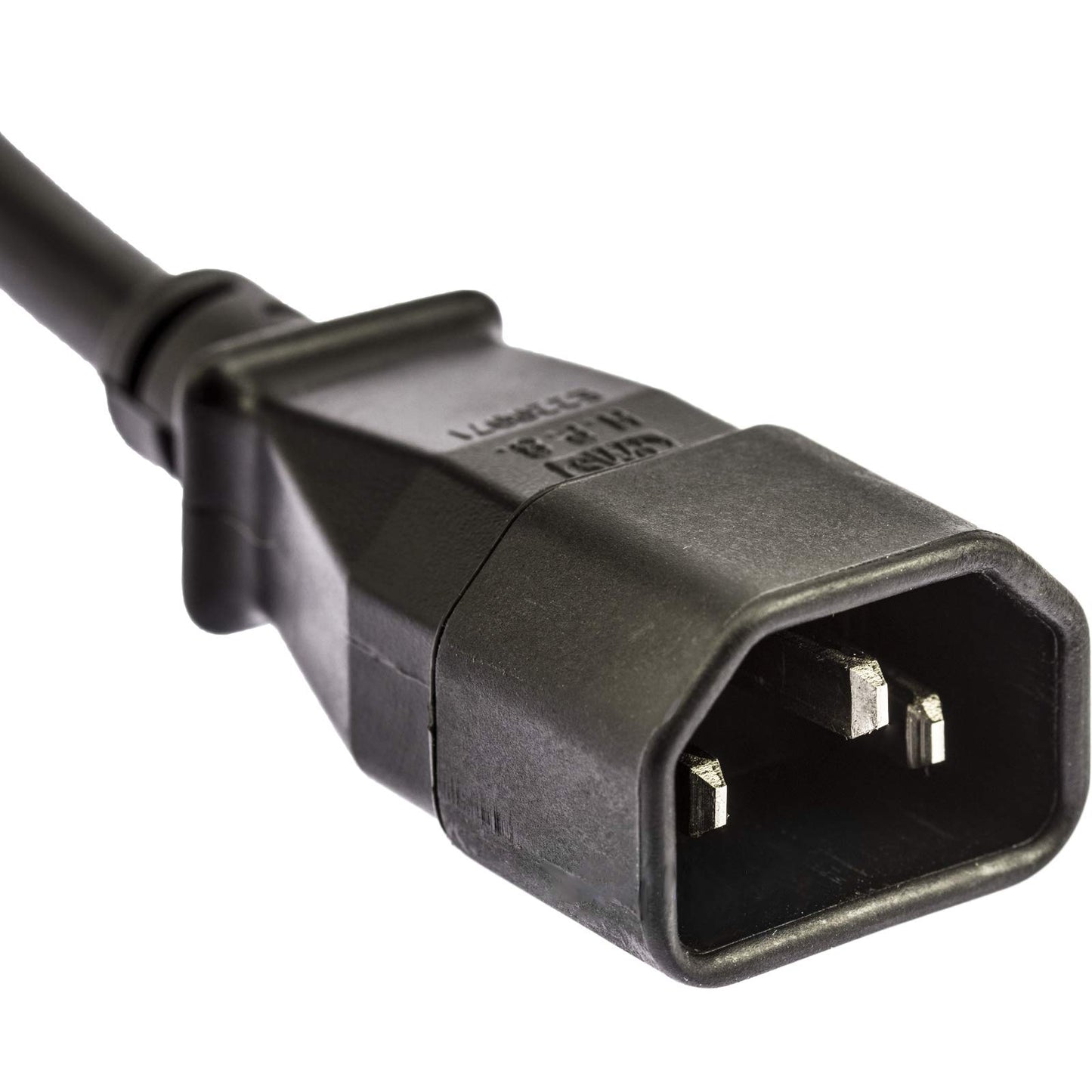 1STec 0.5m Short 50cm 10A IEC C14 Plug to Standard 1 GANG UK Trailing 3 Pin Socket C13 Mains Power Converter Adaptor Lead (0.5 Metre, Black) 0.5 Metre