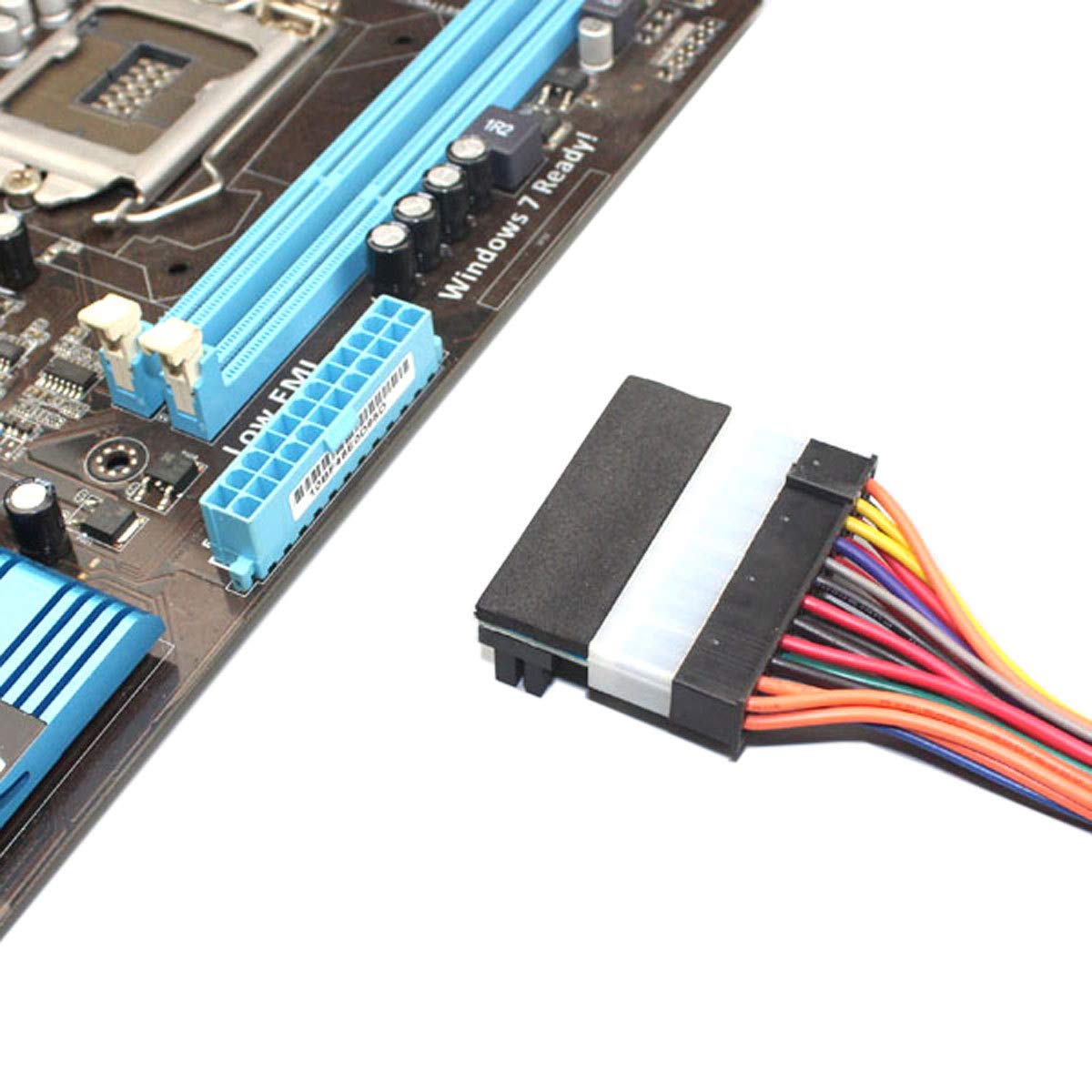 ATX 24Pin Female to 24pin Male 90 Degree Power Adapter Mainboard Motherboard for Desktops PC Supply