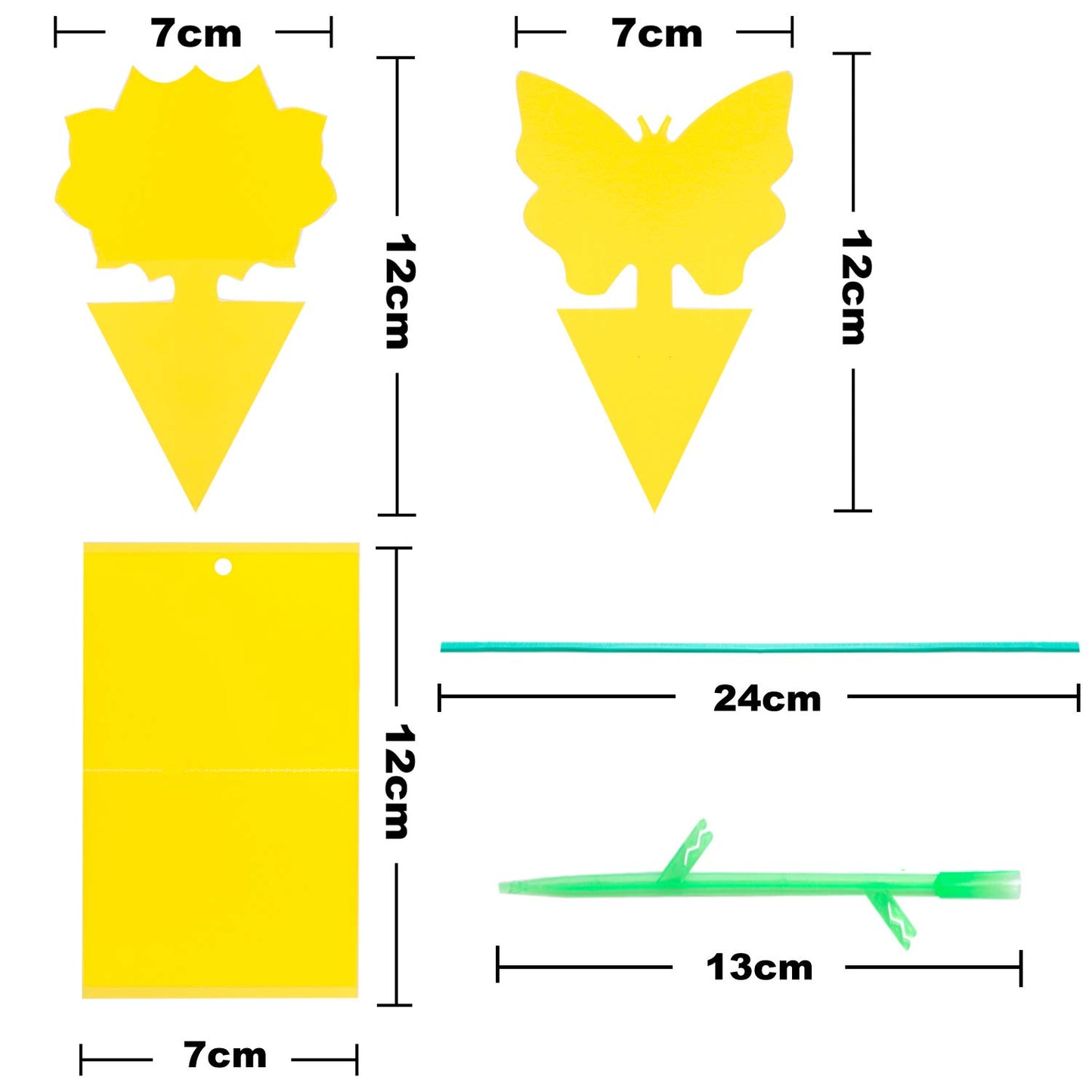 30PCS fruit fly traps yellow Fly Paper sticky catcher - Non-Toxic and Eco-Friendly Suit For Multiple Insect