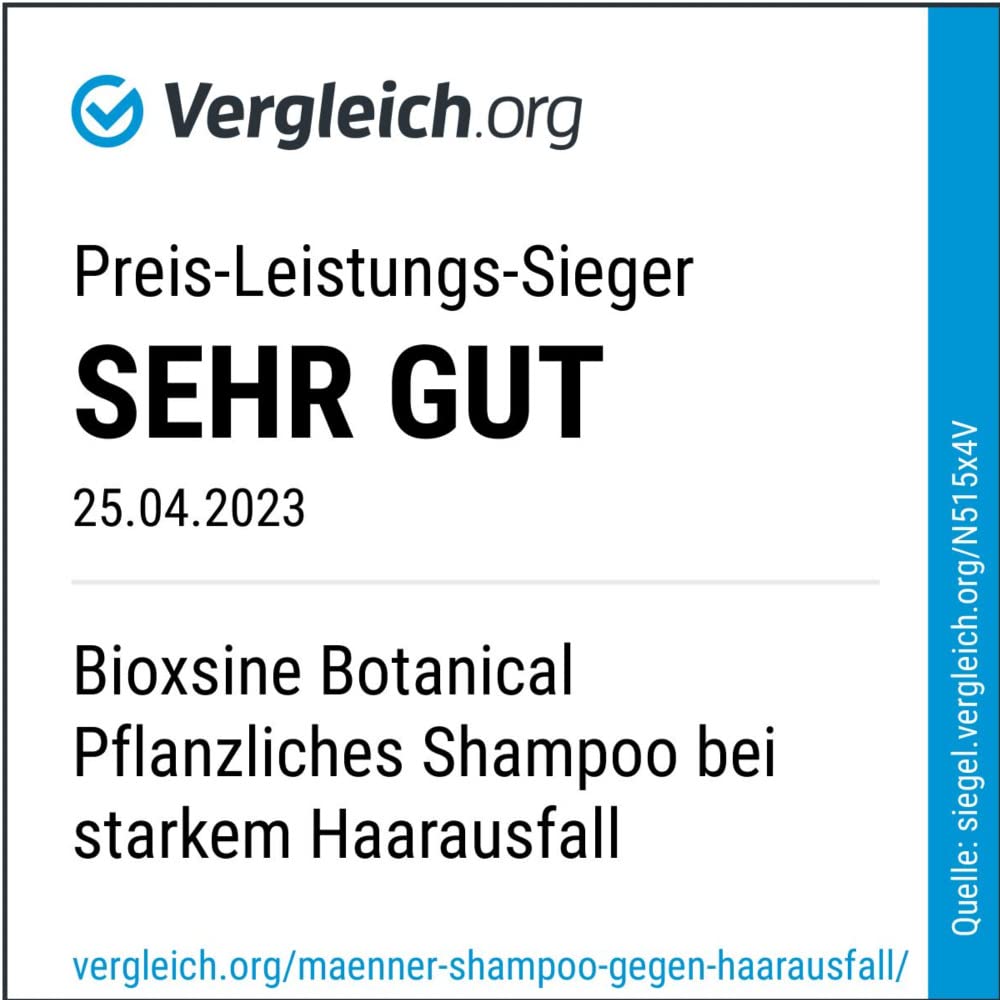 2 x Forte Shampoo for strong hair loss - for woman and man | with vegetable hair shampoo accelerate hair growth | fast hair growth | hair growth remedy 300 ml | by Bioxsine (2x300)