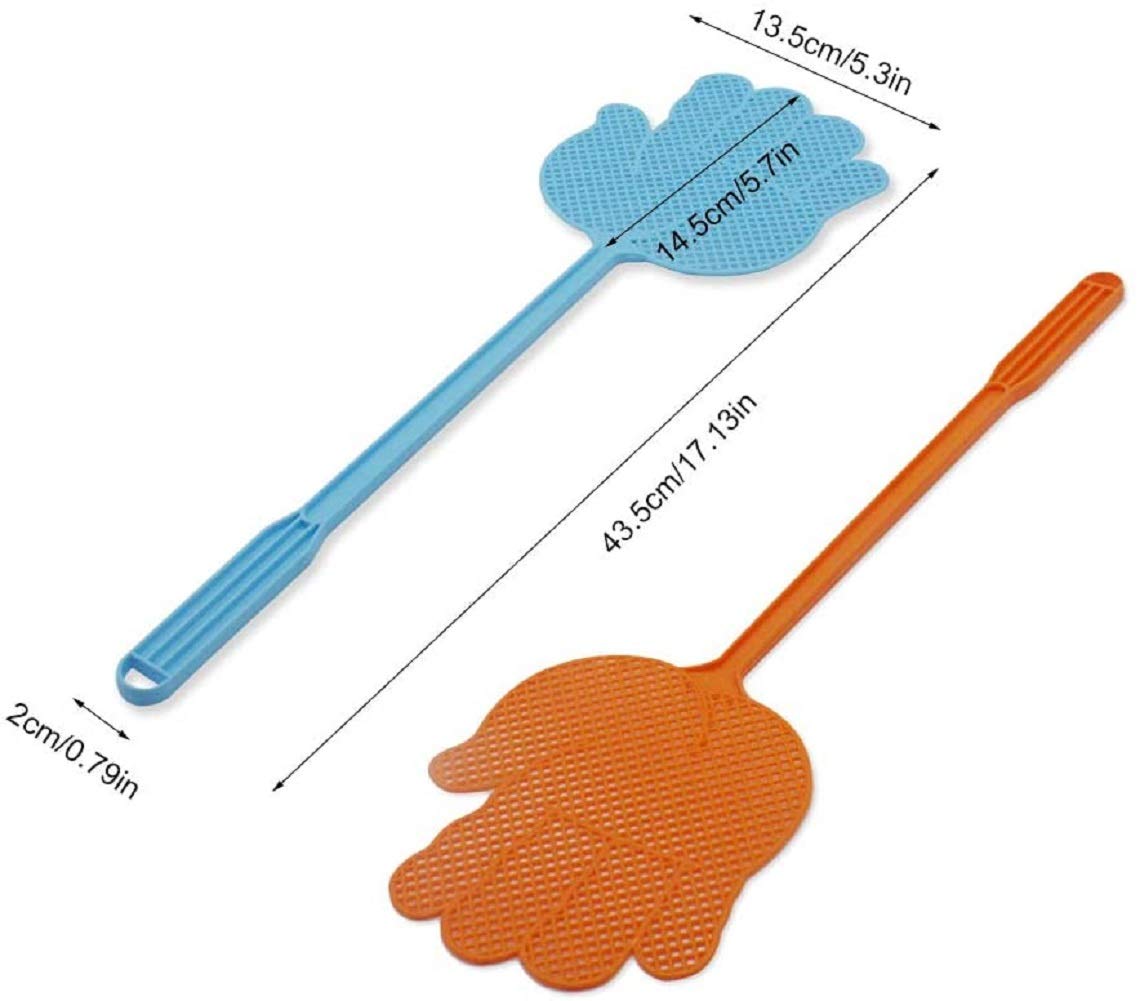 ValueHall 10 Pack Fly Swatter Pest Control Multi-colors Plastic Handle for Flies V7023