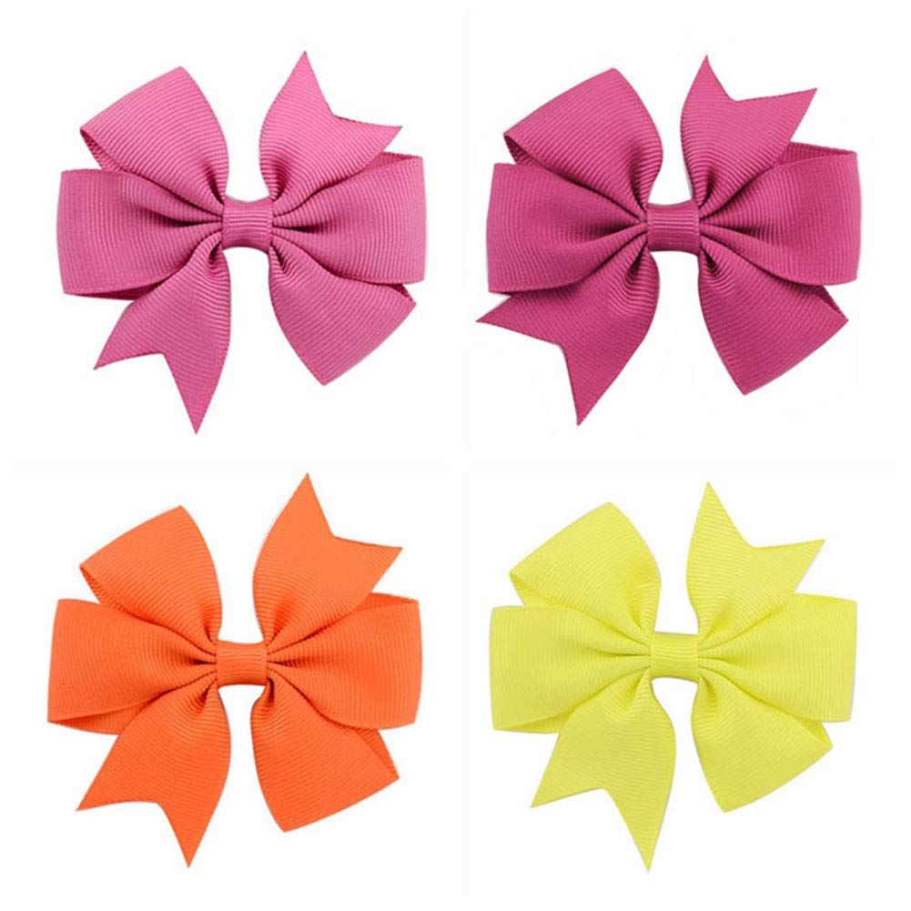 Baby Girls Hair Clips Soft Grosgrain Ribbon Bowknot Alligator Hair Clip for Kids Toddler 40 Pcs