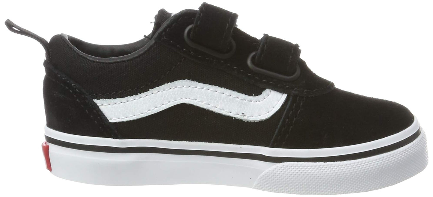 Vans Unisex Kids Td Ward V Sneaker, Black Suede Canvas Black White Iju,3 UK Infant