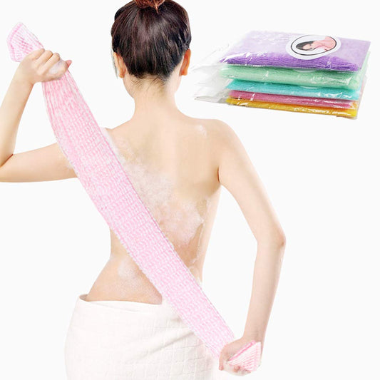 5 Pcs Extra Long 90cm Japanese Exfoliating Cloth Nylon Scrub Bath Towel, Body Shower Cleaning Sponges