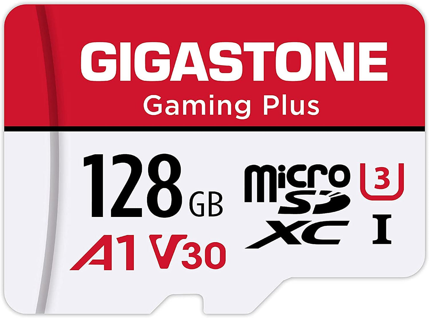 [Gigastone] 128GB Micro SD Card, Gaming Plus, MicroSDXC Memory Card for Nintendo-Switch, Wyze, GoPro, Dash Cam, Security Camera, 4K Video Recording, UHS-I A1 U3 V30 C10, up to 100MB/s, with Adapter 128GB Gaming Plus 1-Pack