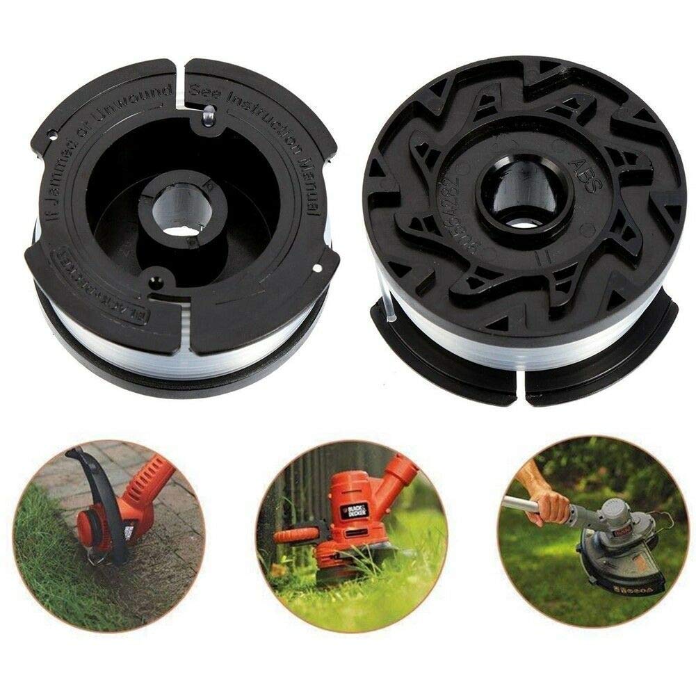 A6481 Line String Trimmer Replacement Spool,30ft 0.065" for Black+Decker String Trimmers, Replacement Auto Feed Spool,Compatible with Black & Decker AF-100(8 Pack(6 Spools+1 Cap+1 Spring)) 6 Spools+1 Cap+1 Spring