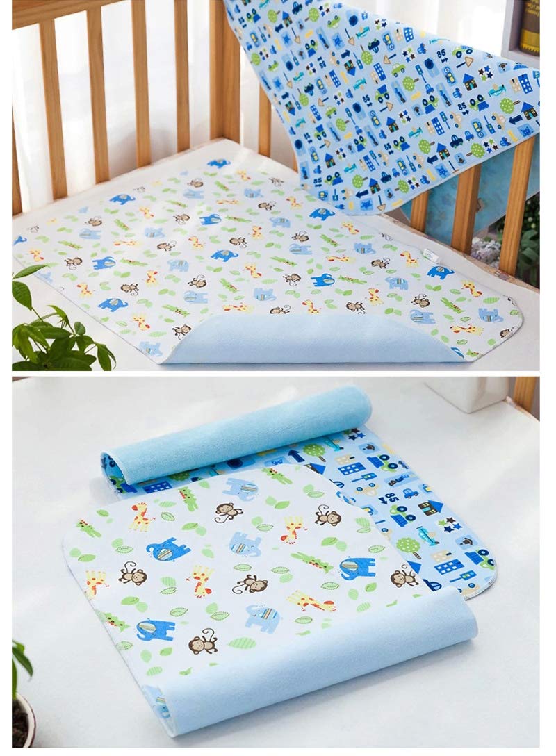 Baby Changing Pad Mat,4 Pack Waterproof Baby Changing Mat Foldable Baby Change Pad 11.8''X17.7'' Reusable Washable Unisex Changing Mat Liners for Indoor,Outdoor,Travel 30x45 cm (Pack of 4)