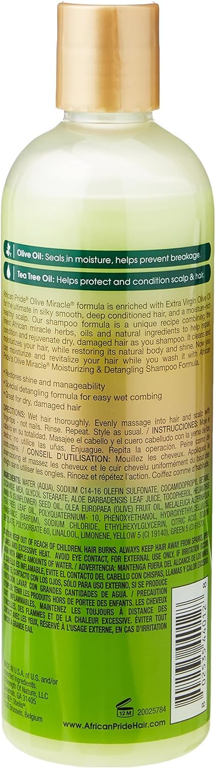 African Pride Olive Miracle Anti-Breakage TRIO SET | 2 in 1 Shampoo and Conditioner | Leave-In Conditioner | Maximum Strengthening Growth Oil