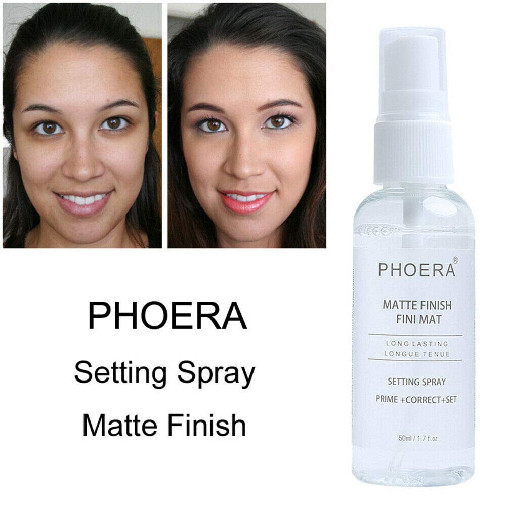 AQUAPURITY Phoera Makeup Setting Spray Matte Finish, Makeup Sealer Spray Long Lasting16Hr Wear Face Make Up Foundation 3 In 1 Fixer, Primer & Corrector Light Weight Beauty Blender (SETTING SPRAY 50ML)