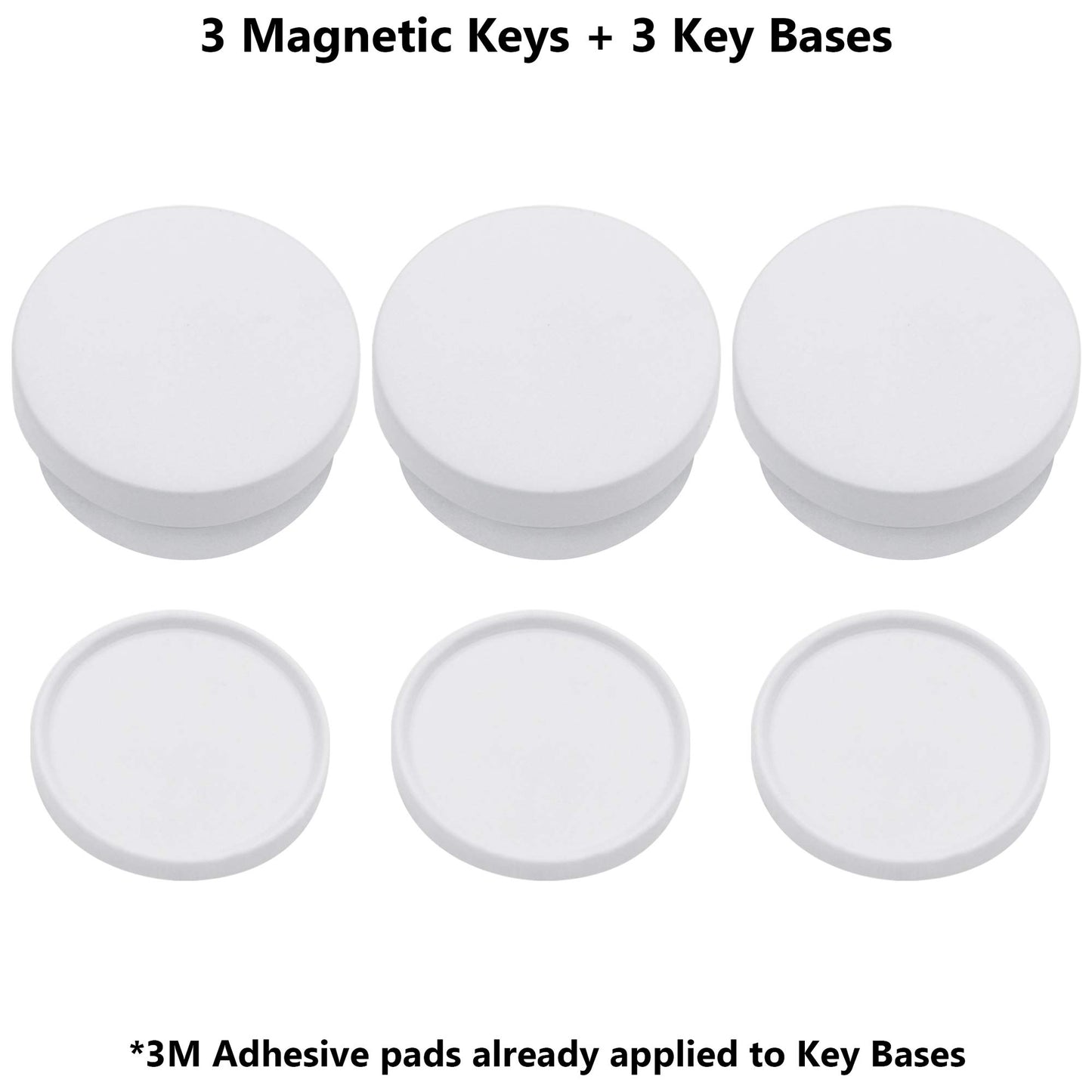 3 x Child Safety Magnetic Keys for Cupboard Locks - Spare Key - Easy Fit (3 X Single Key Only)