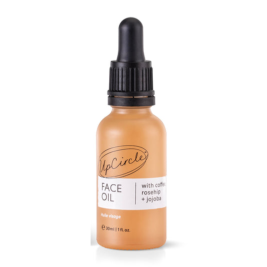 UpCircle Organic Face Oil With Coffee, Rosehip + Jojoba 30ml - Natural Hydrating Facial Oil - Vitamin C, Rosehip Oil Fades Dark Spots + Sea Buckthorn Keeps Skin Supple - Vegan + Cruelty-Free