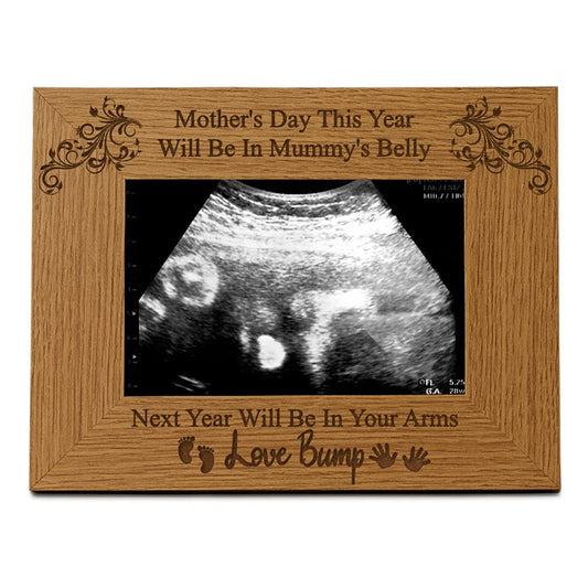 ukgiftstoreonline For Mum To Be Wooden Baby Scan Photo Frame