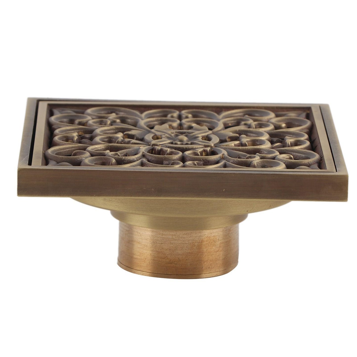 10 CM Floor Drain Antique Brass Waste Drain Strainer Cover Grate for Home Kitchen Bathroom Toilet Laundry Garden Outdoor (#1)