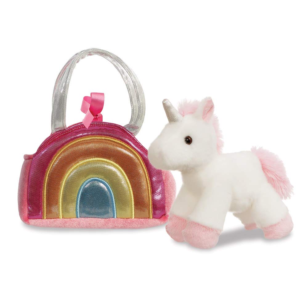 AURORA, 61171, Fancy Pal, Colourful Rainbow Unicorn, 8In, Soft Toy, Multi-Coloured Single