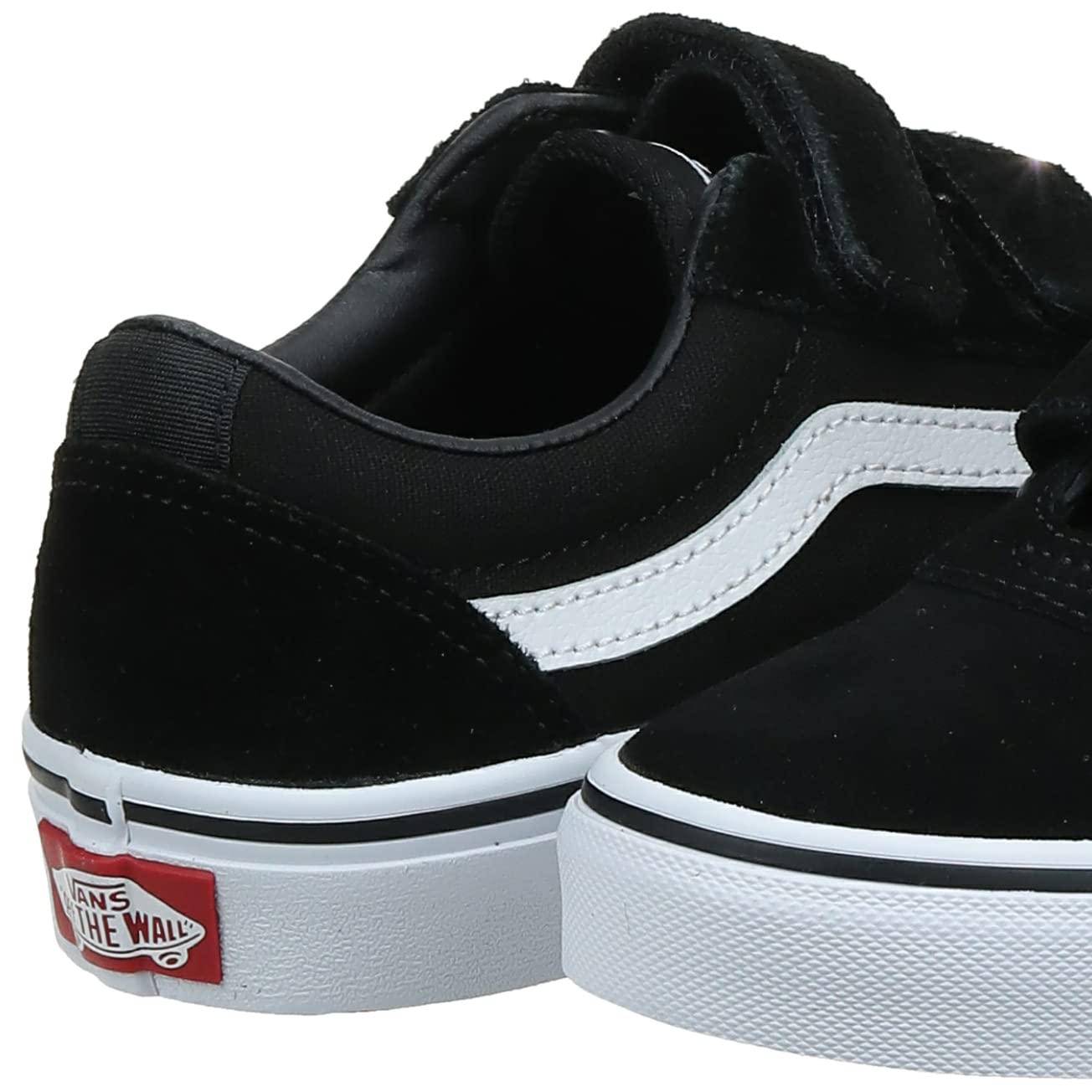 Vans Unisex Kids Td Ward V Sneaker, Black Suede Canvas Black White Iju,3 UK Infant