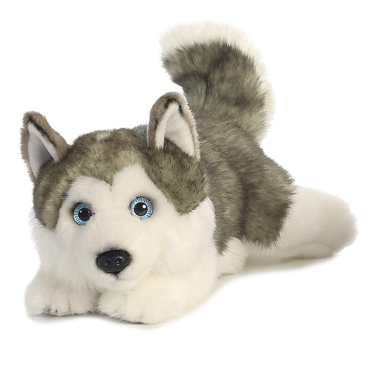 Aurora, 26263, MiYoni Husky Lying, 11In, Soft Toy, Grey