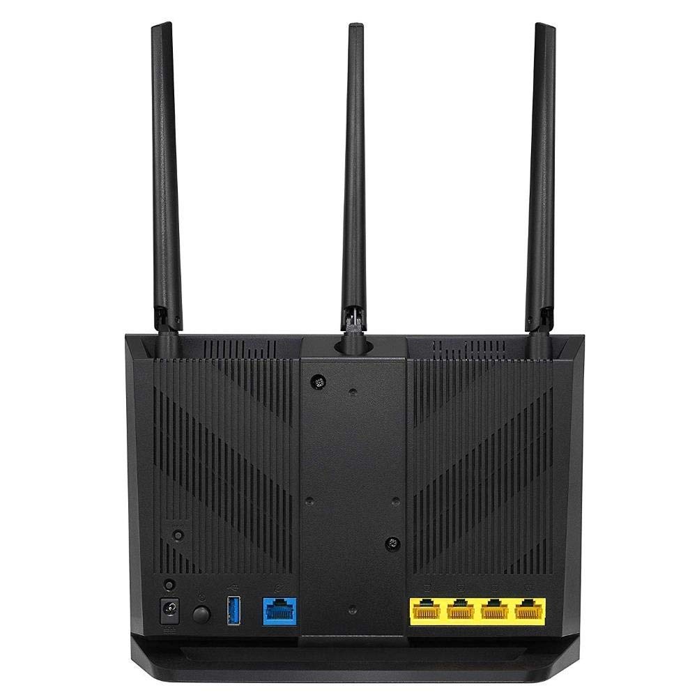 ASUS RT-AC85P Work From Home Router (WiFi 5 AC2400 MU-MIMO, 4x Gigabit LAN, App, USB 3.1, IPv6, VPN, PPTP, OpenVPN), Black WIFI 5 AC2400