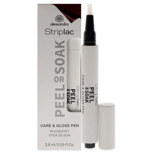 Alessandro Striplac Peel or Soak Care and Gloss Pen for Women 0.09 oz Treatment