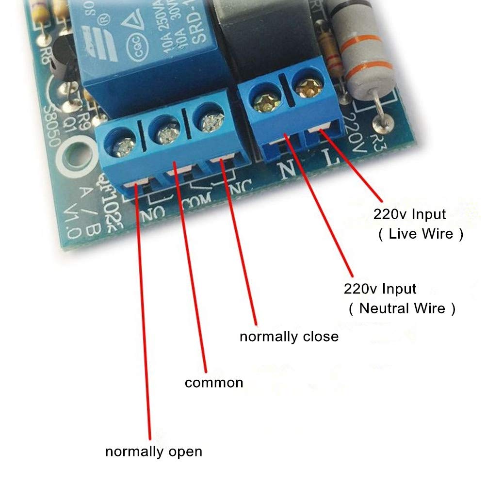 220 VAC Delay Relay Module with Delay Switch (0~10Min) 0~10Min