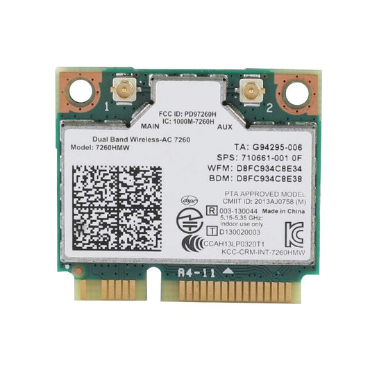 Universal 2.4G+5G Dual Band Wireless Card for Intel 7260AC 867Mbps Bluetooth 4.0 Network Card WIFI Card Support 802.11ac/a/b/g/n Support for MSI 16F4 16GC 1763