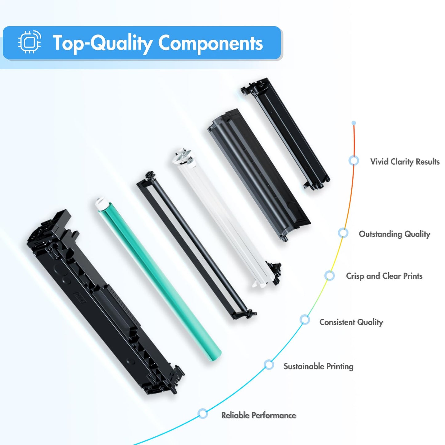 TRUE IMAGE Compatible Toner Cartridge Replacement for HP 410A CF410A 410X CF410X Laserjet Pro MFP M477fdw M477fdn M377dw M452nw M452dn M477fnw Toner (Black,Cyan,Yellow,Magenta, 4-Pack) Black*Cyan*Yellow*Magenta