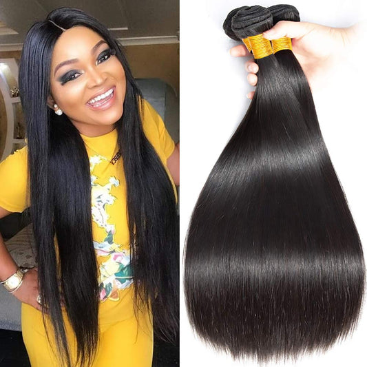 12A Brazilian Straight Hair Bundles Length 12 14 16 inch Brazilian Hair Bundles Straight Human Hair Bundles Natual Black Color 300g Total Cheap Hair Romface 12/14/16 Inch 3 Bundles Natural Color