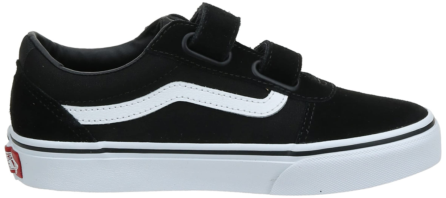 Vans Unisex Kids Td Ward V Sneaker, Black Suede Canvas Black White Iju,3 UK Infant