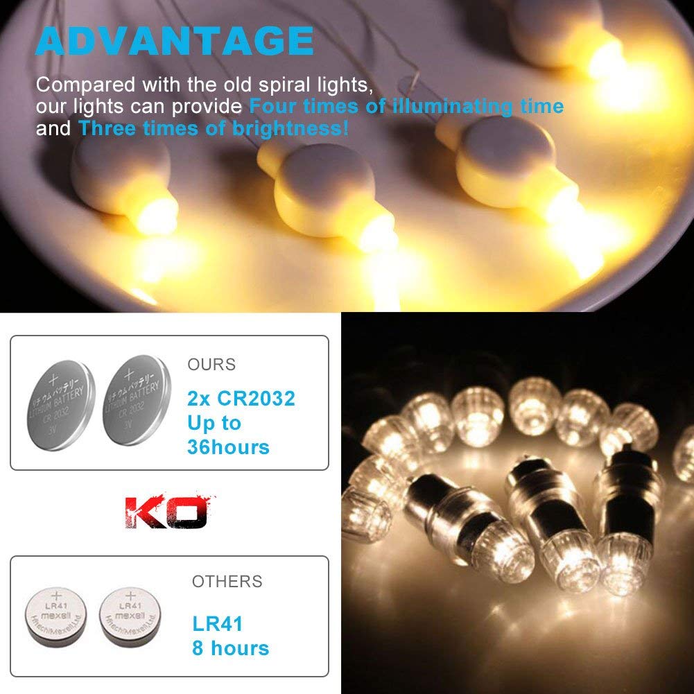 12 Packs Mini Hanging Lantern Lights LED Warm White for Paper Lanterns Balloons Waterproof Battery Operated for Easter Party Wedding Home Decoration