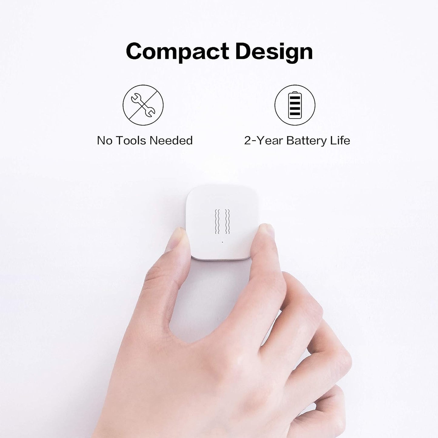 Aqara Vibration Sensor, REQUIRES AQARA HUB, Zigbee Connection, Wireless Mini Glass Break Detector for Alarm System and Smart Home Automation, Compatible with Apple HomeKit, Works With IFTTT