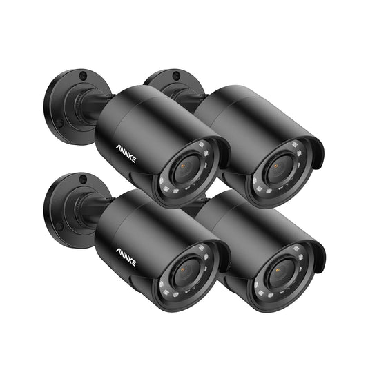 ANNKE Outdoor Security Camera, 4-pack 1080p HD CCTV Bullet Camera for Surveillance System, 100 ft Night Vision, 3.6mm Lens, Outdoor Indoor Use