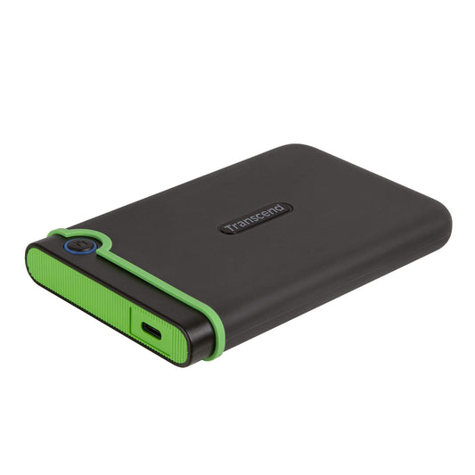 Transcend 2 TB USB Type-C Rugged Portable Hard Drive - Shock Resistant USB 3.1 Gen 1 StoreJet TS2TSJ25M3C Iron Gray