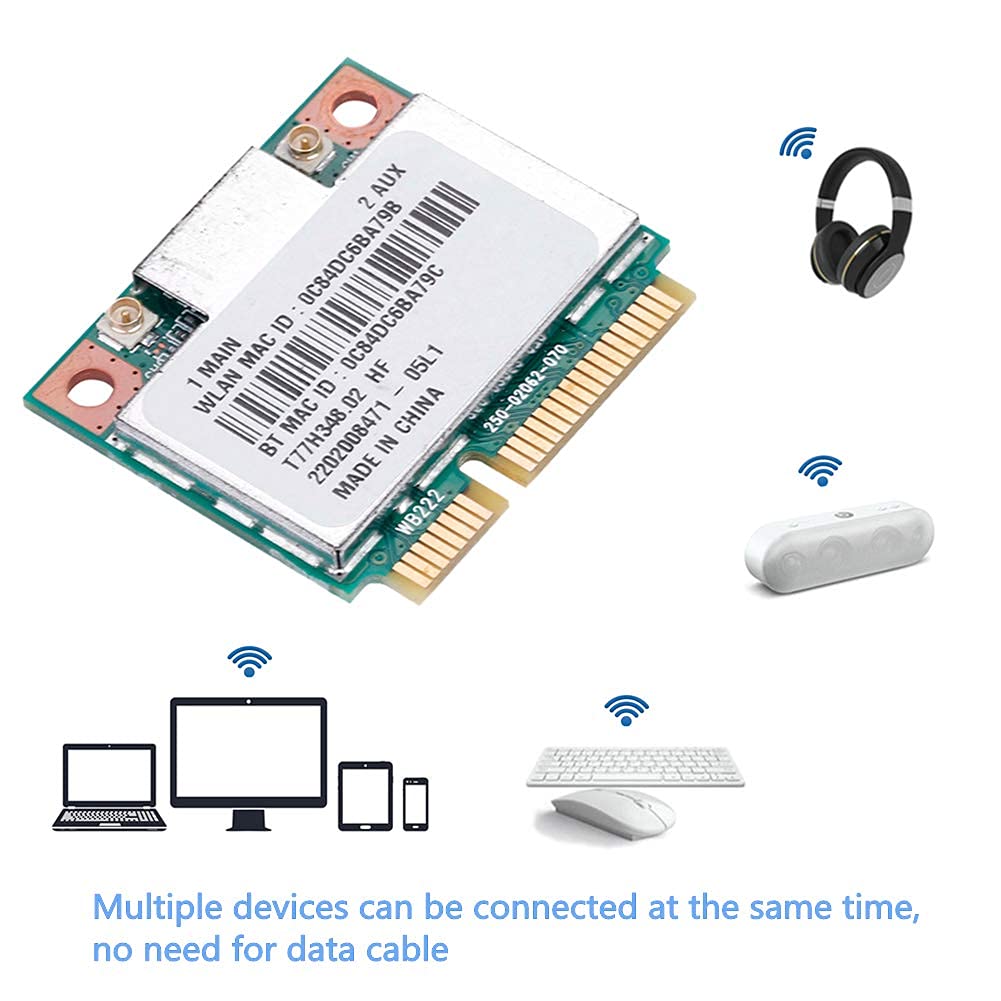 WIFI Card Network Atheros AR9462 AR5B22 Mini PCI-E 802.11N WIFI WLAN CARD Wireless Card Bluetooth 4.0 2.4 & 5Ghz