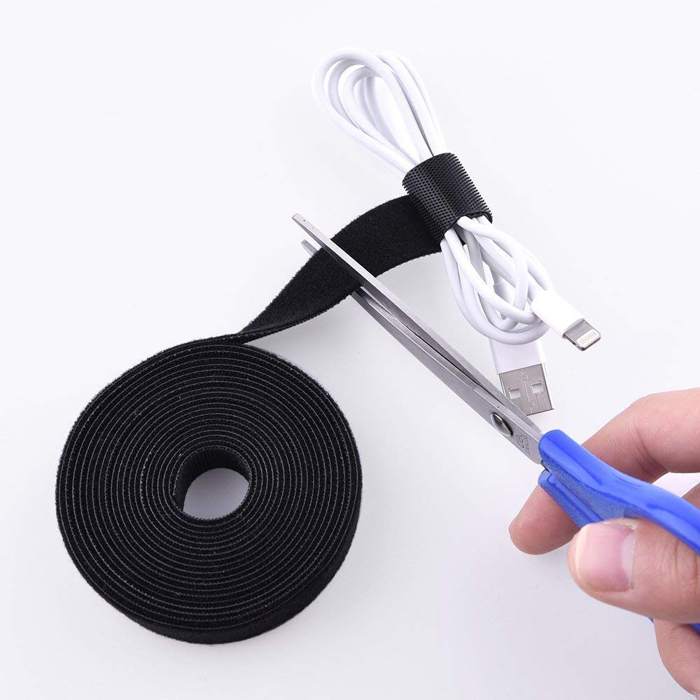 ANDERK 5CM x 5M Versatile Sew On Hook and Loop Strips Set with Non-Adhesive Back Fabric Fastener