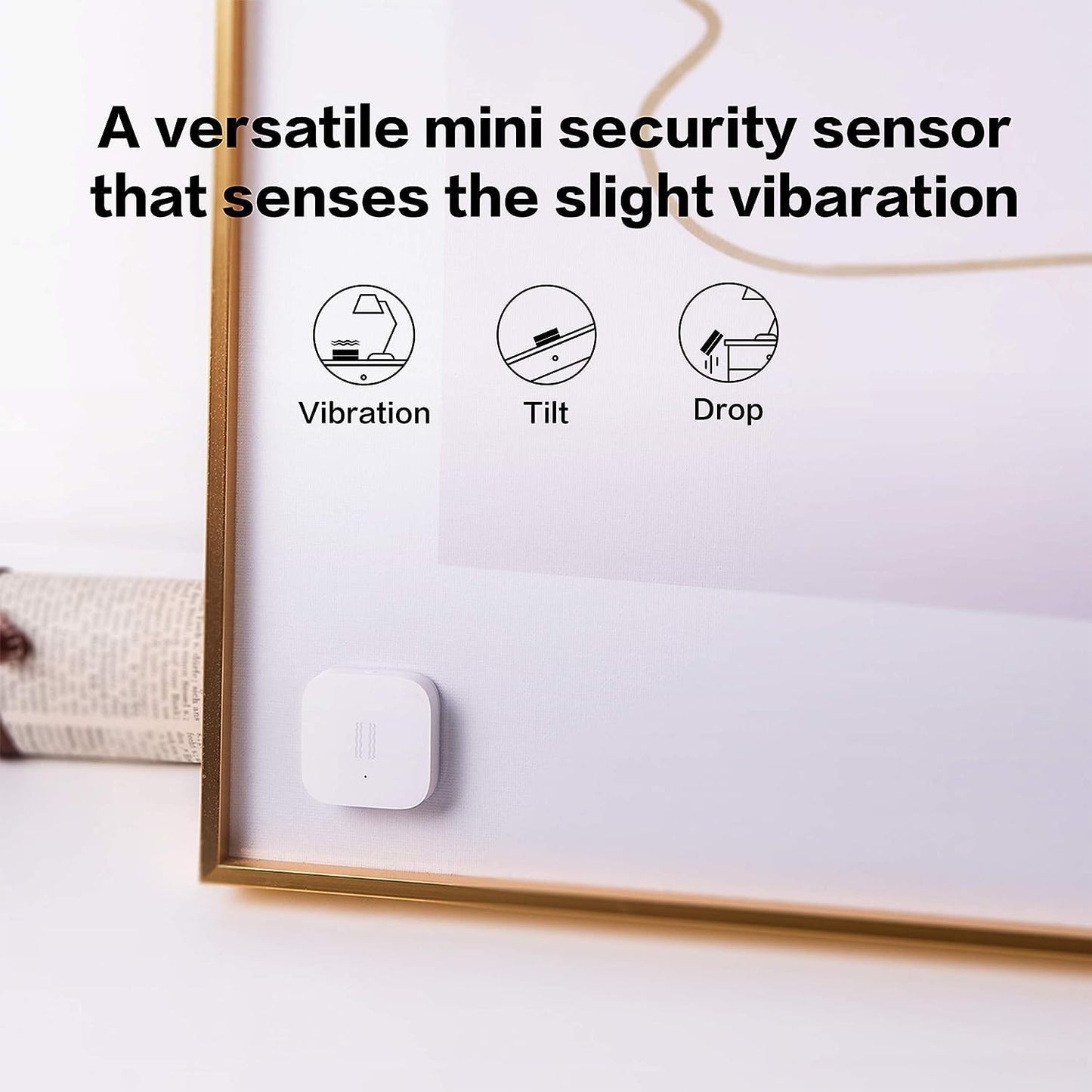 Aqara Vibration Sensor, REQUIRES AQARA HUB, Zigbee Connection, Wireless Mini Glass Break Detector for Alarm System and Smart Home Automation, Compatible with Apple HomeKit, Works With IFTTT